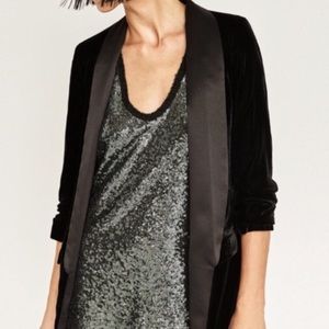 Zara velour like blazer